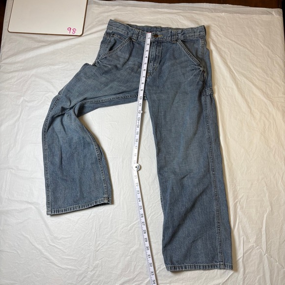 Wrangler WRG‎ Hero Originals Boys Jeans Blue Denim Carpenter Pants Size 12 Husky - Picture 3 of 9